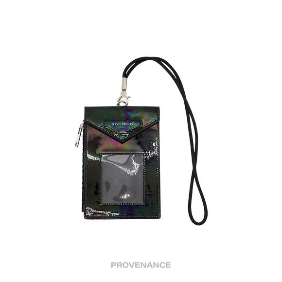 🔴 Givenchy Logo Neck Phone Lanyard Wallet - Iridescent - Picture 1 of 9